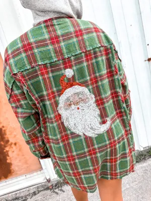 Queen Of Flannel Santa Shacket