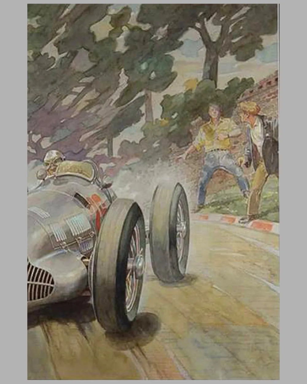 1938 Coppa Acerbo painting by Louis Huber