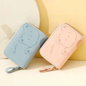 2024 New Japan and South Korea Cute Cartoon Card Holder Female Compact Mini Multi-Card Holder Card Case Student Zipper Coin Purse Fashion