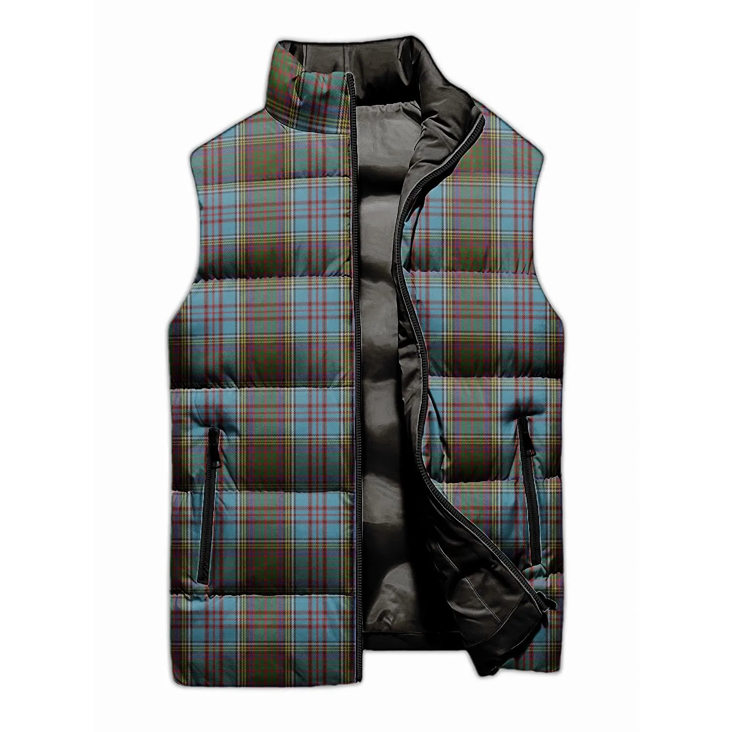 Anderson Tartan Sleeveless Puffer Jacket