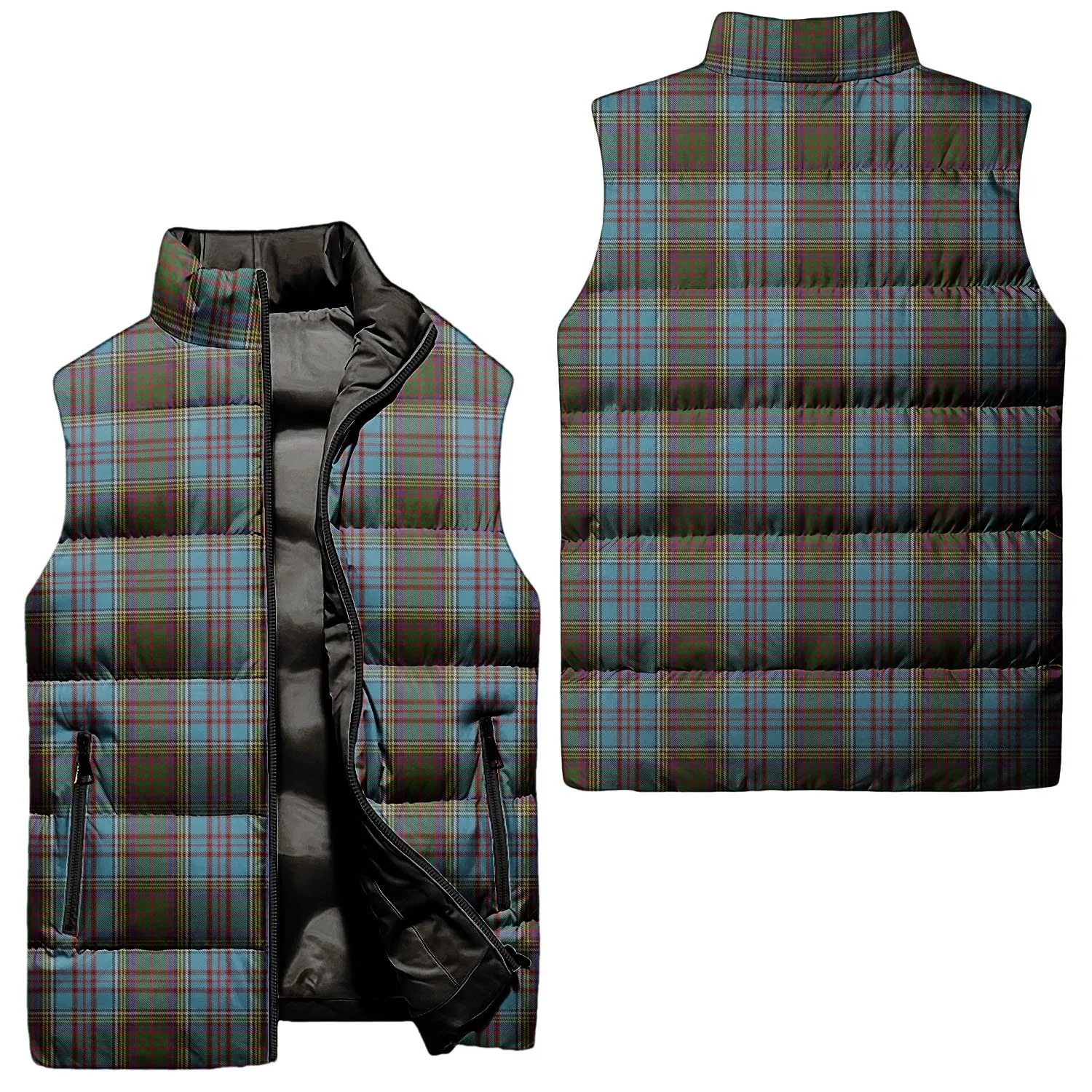 Anderson Tartan Sleeveless Puffer Jacket