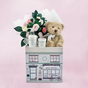 Bertie Bear Welcome Baby Hamper, Pink