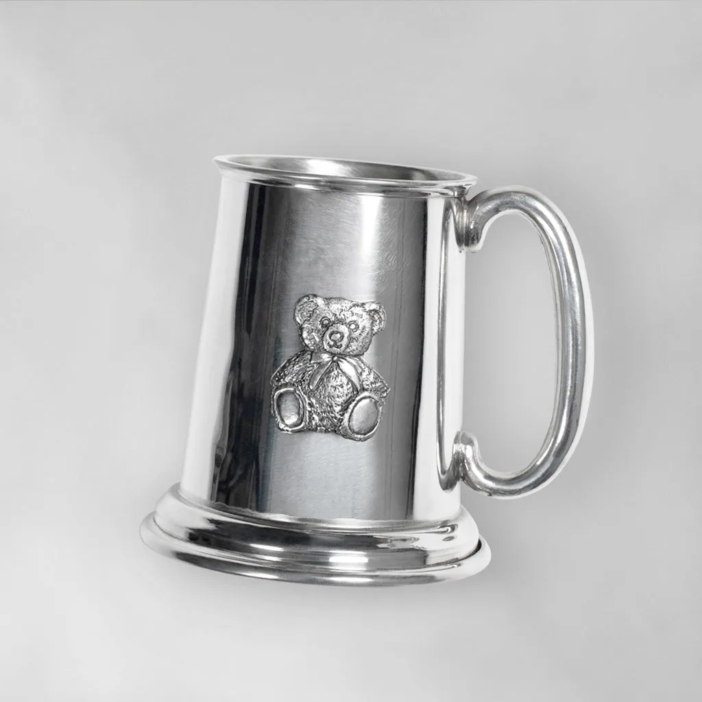 Bertie Bear’s Traditional Pewter Christening Tankard