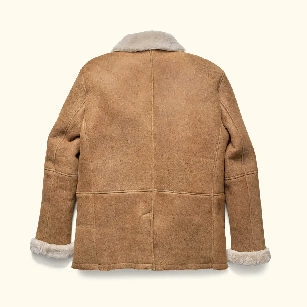 Big Sky Shearling Leather Blazer | Sandstone Brown