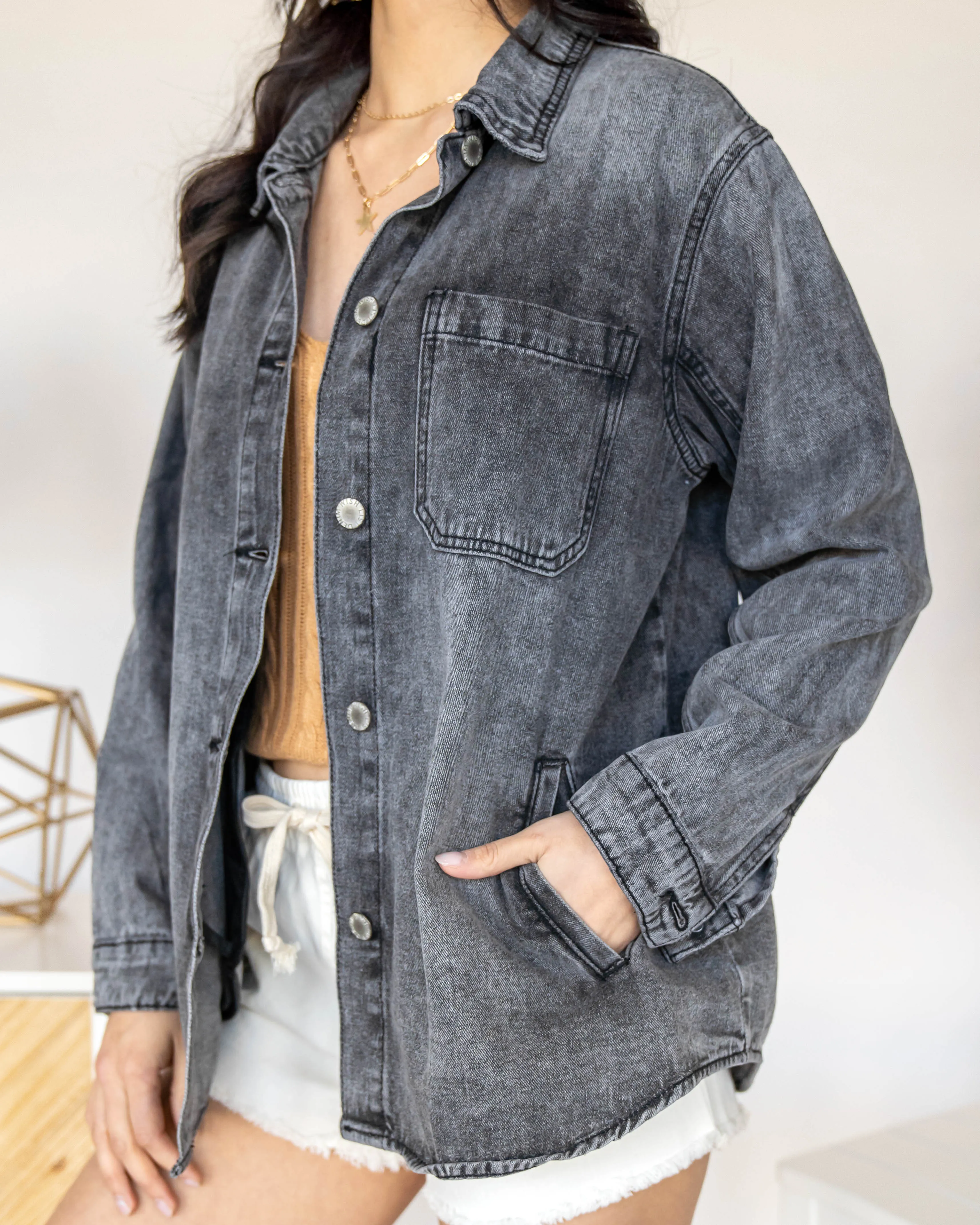 Blakely Denim Pocketed Shacket