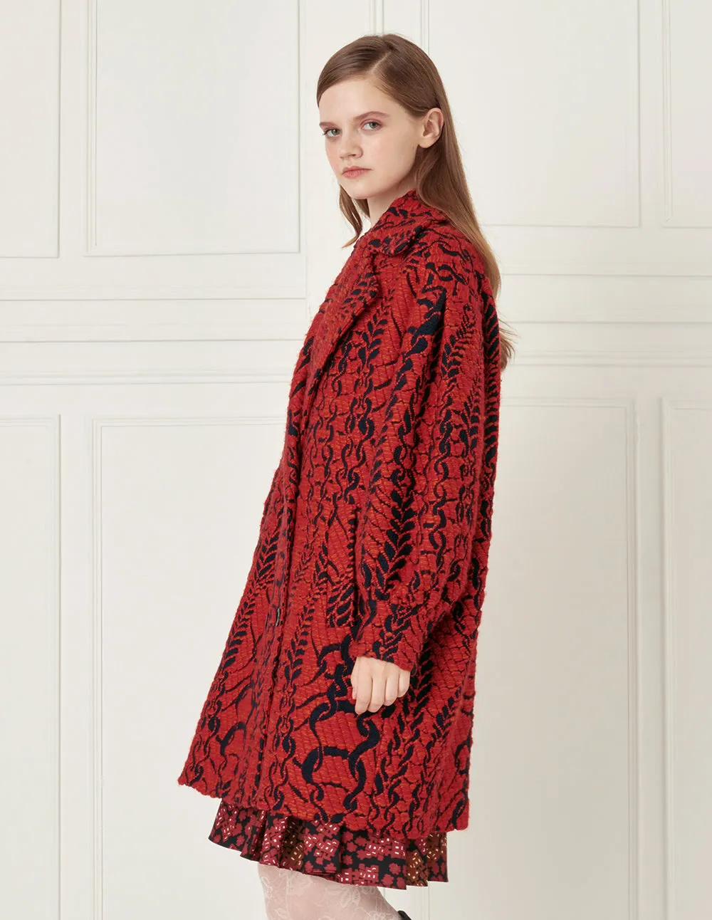 BORA AKSU Oversized Lapel Wool Coat