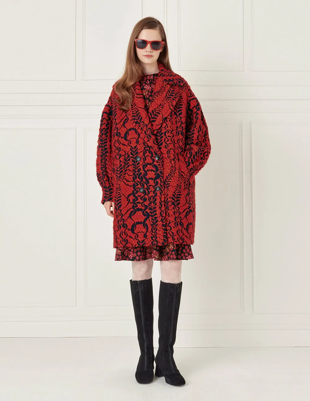 BORA AKSU Oversized Lapel Wool Coat