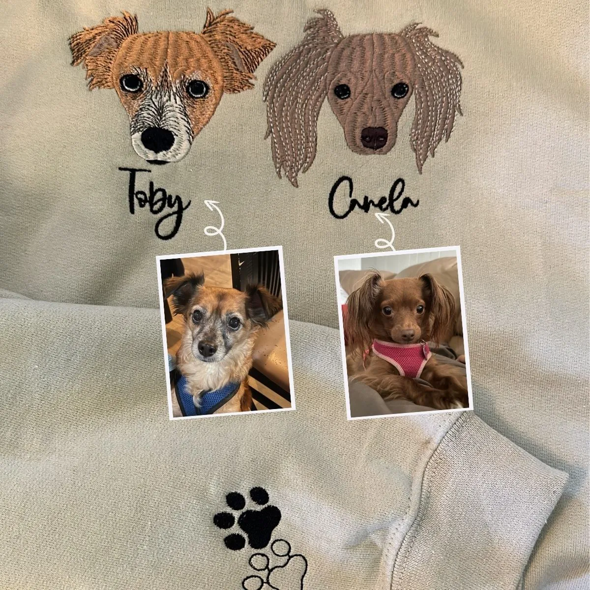 Catahoula Sweatshirt or Hoodie, Custom Embroidered Gift from Photo Name