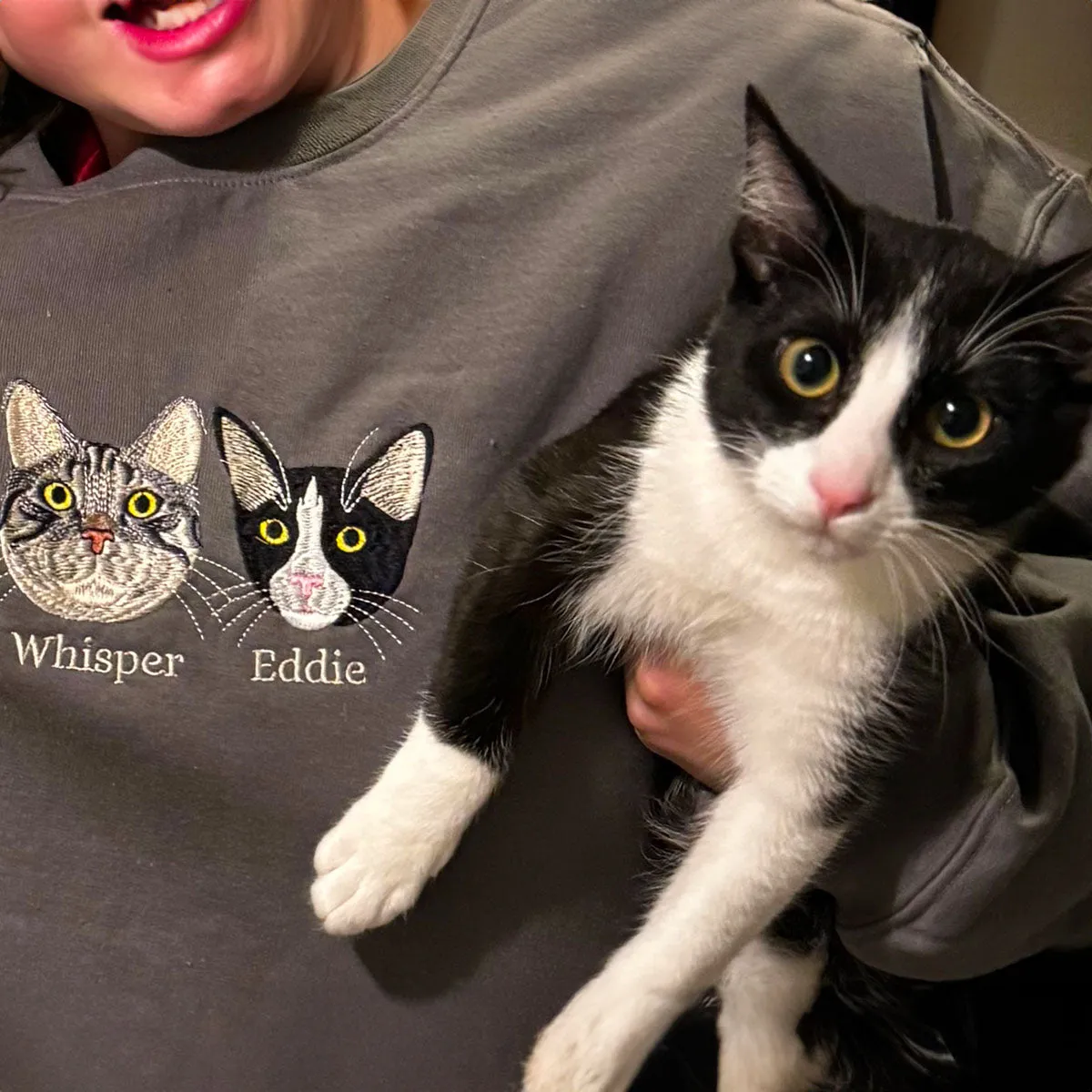 Catahoula Sweatshirt or Hoodie, Custom Embroidered Gift from Photo Name