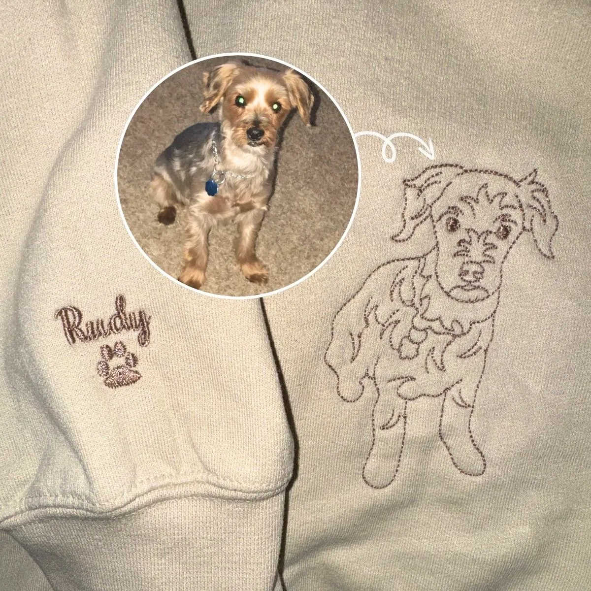 Catahoula Sweatshirt or Hoodie, Custom Embroidered Gift from Photo Name