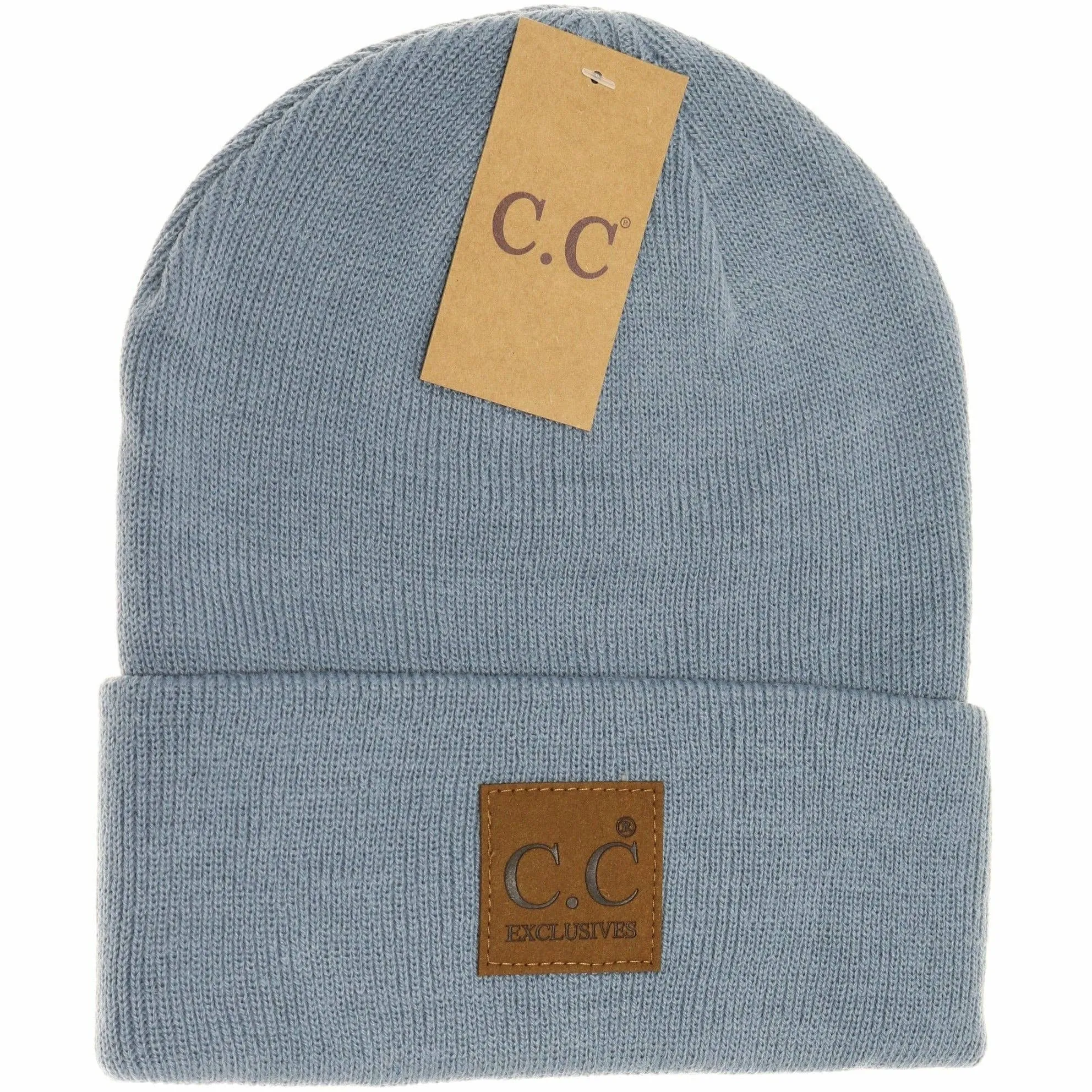 C.C Beanie - Unisex Classic Oversized Logo CC Beanie