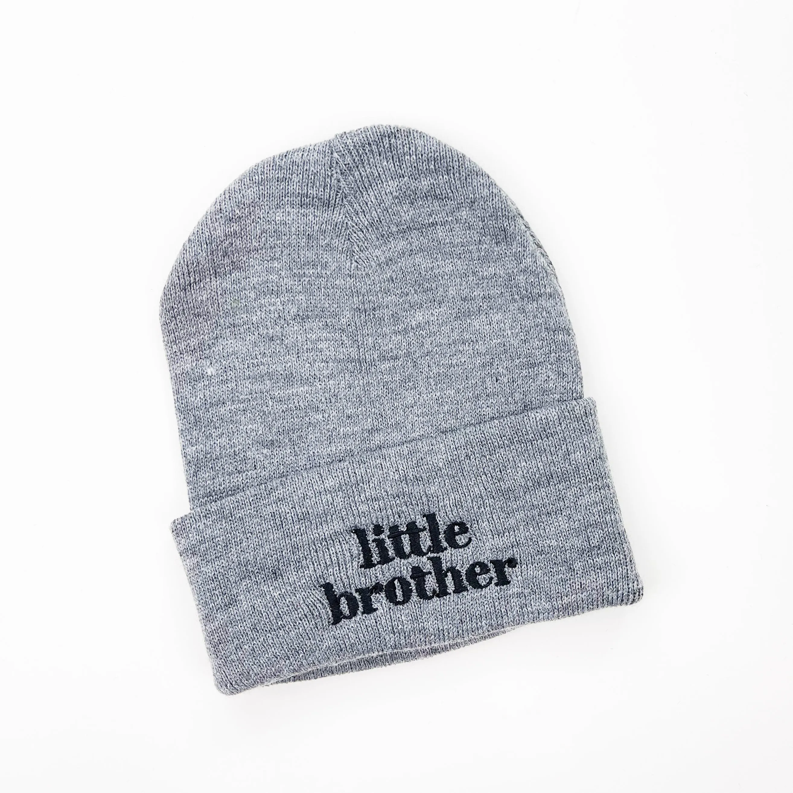 Child Beanie - Little Brother - Gray w/ Black