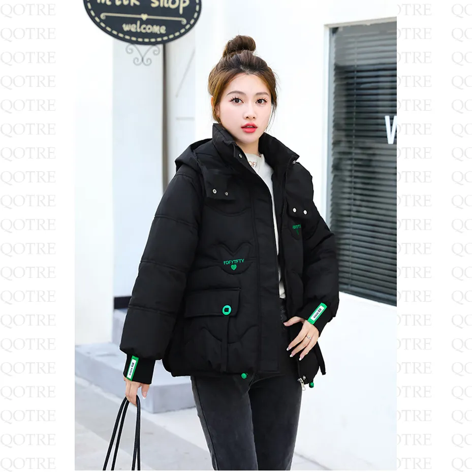 Elastic Banded Cuff Puffer Jacket