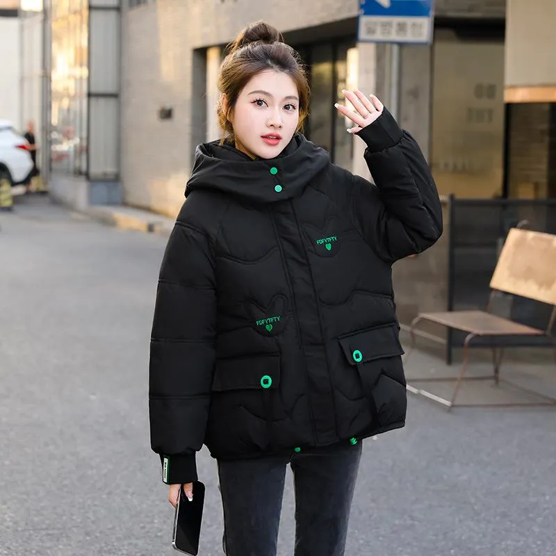 Elastic Banded Cuff Puffer Jacket