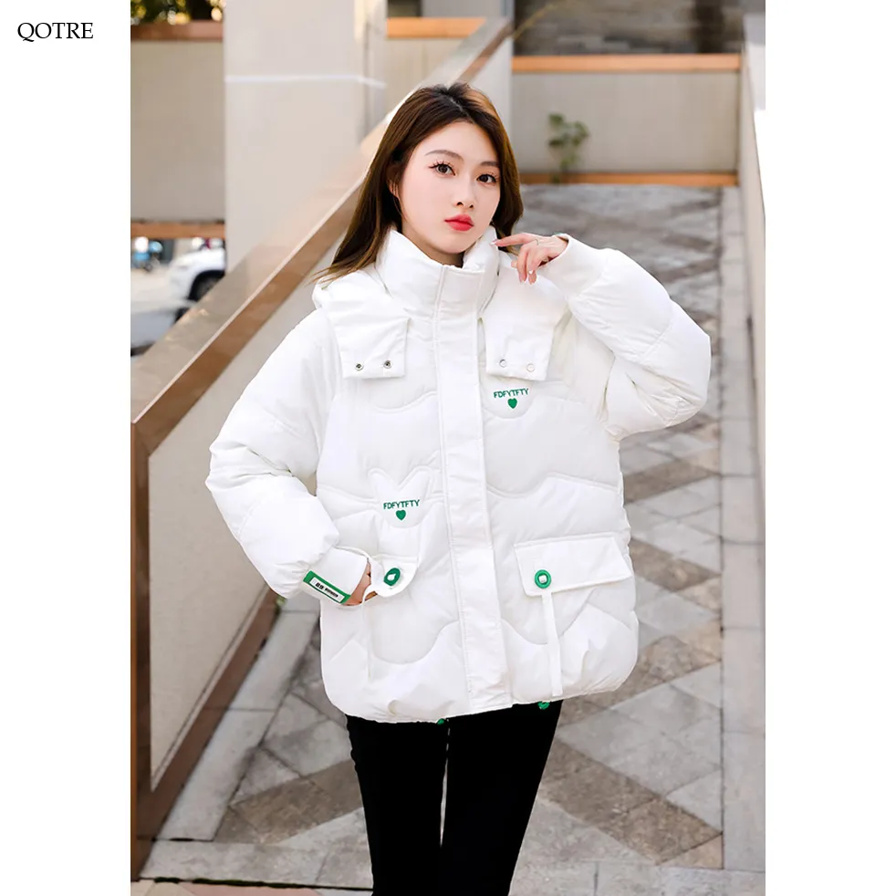 Elastic Banded Cuff Puffer Jacket