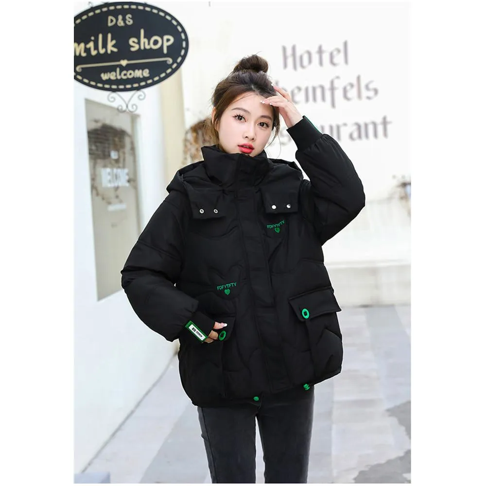 Elastic Banded Cuff Puffer Jacket