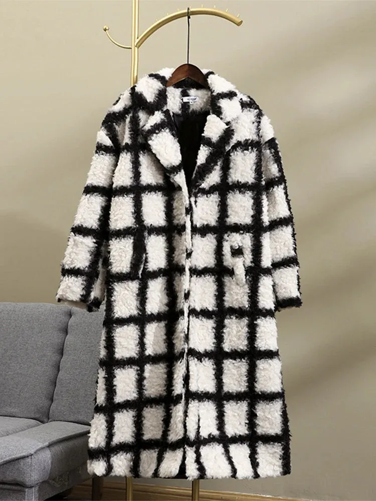 Faux Wool/Sherpa Coat