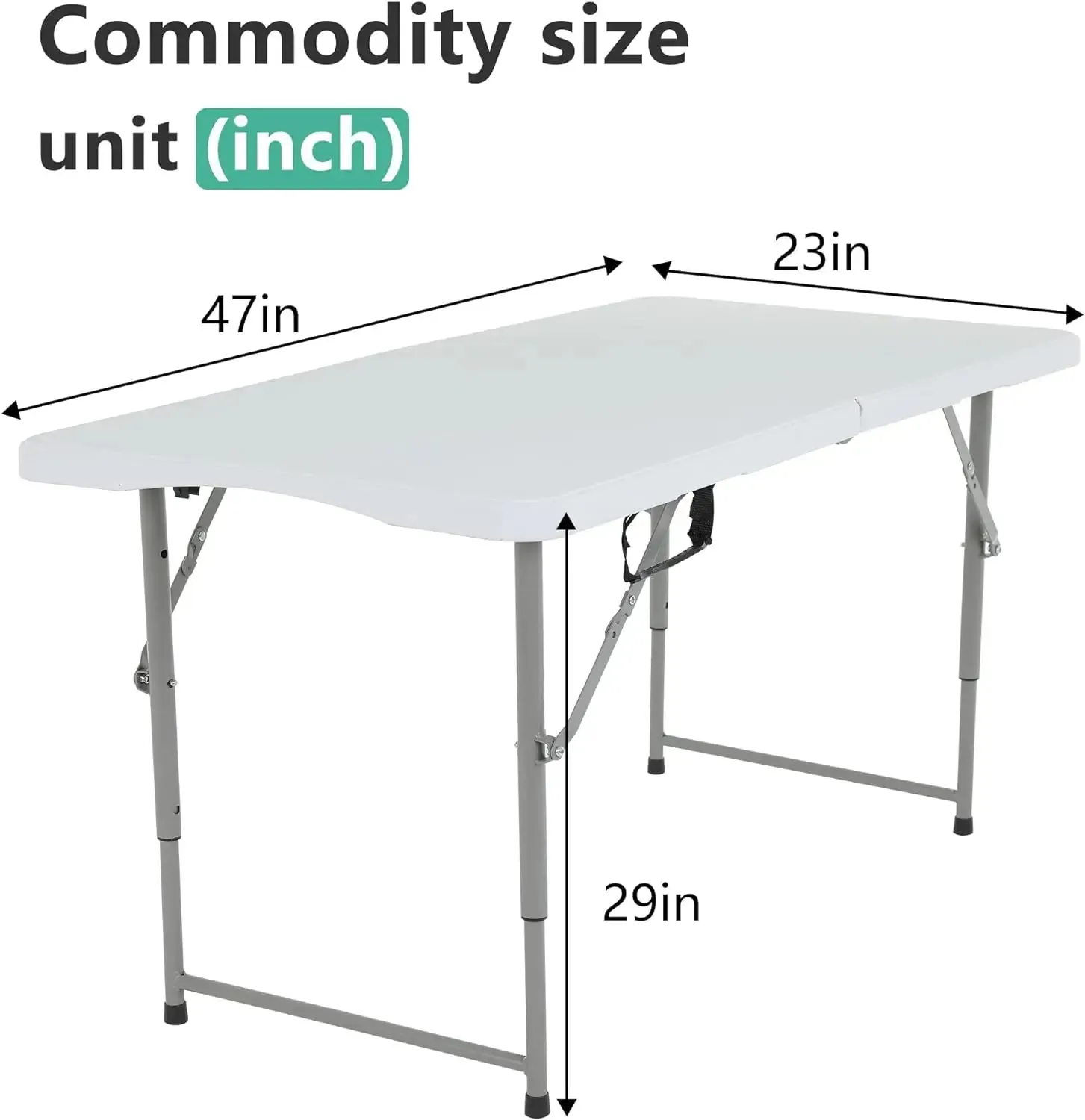 Folding Half Portable Foldable Table for Parties Backyard Events (White, 6 FT 70 * 29) (White, 6 FT)