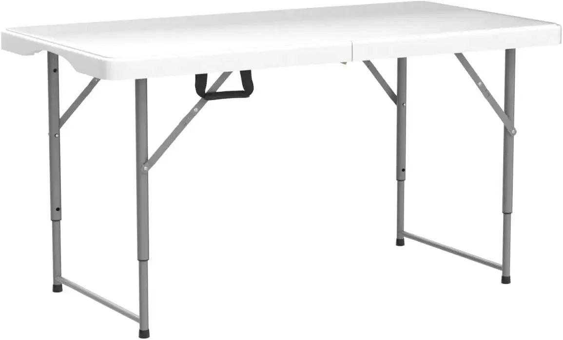 Folding Half Portable Foldable Table for Parties Backyard Events (White, 6 FT 70 * 29) (White, 6 FT)