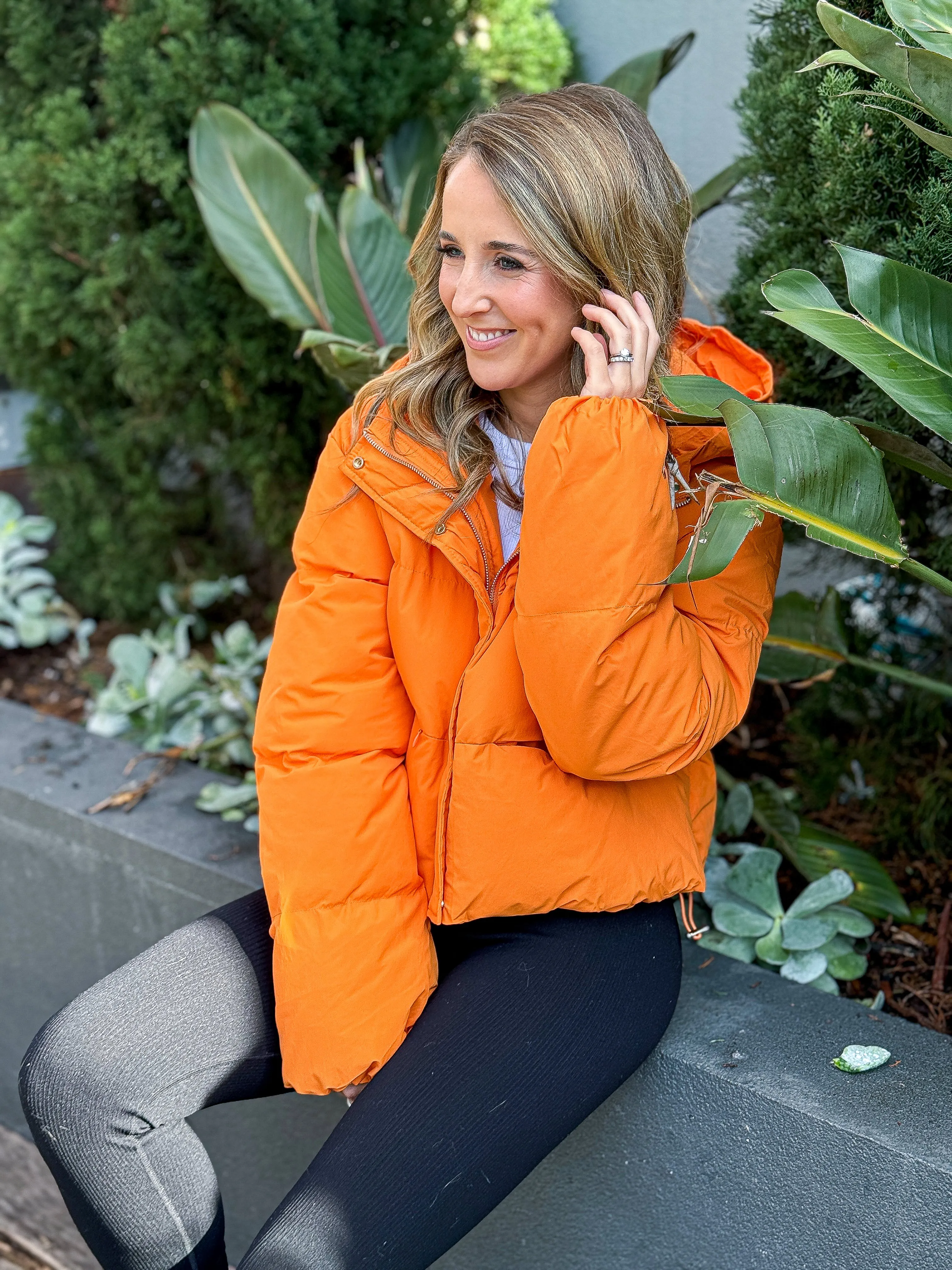 Grace Puffer Jacket - Orange