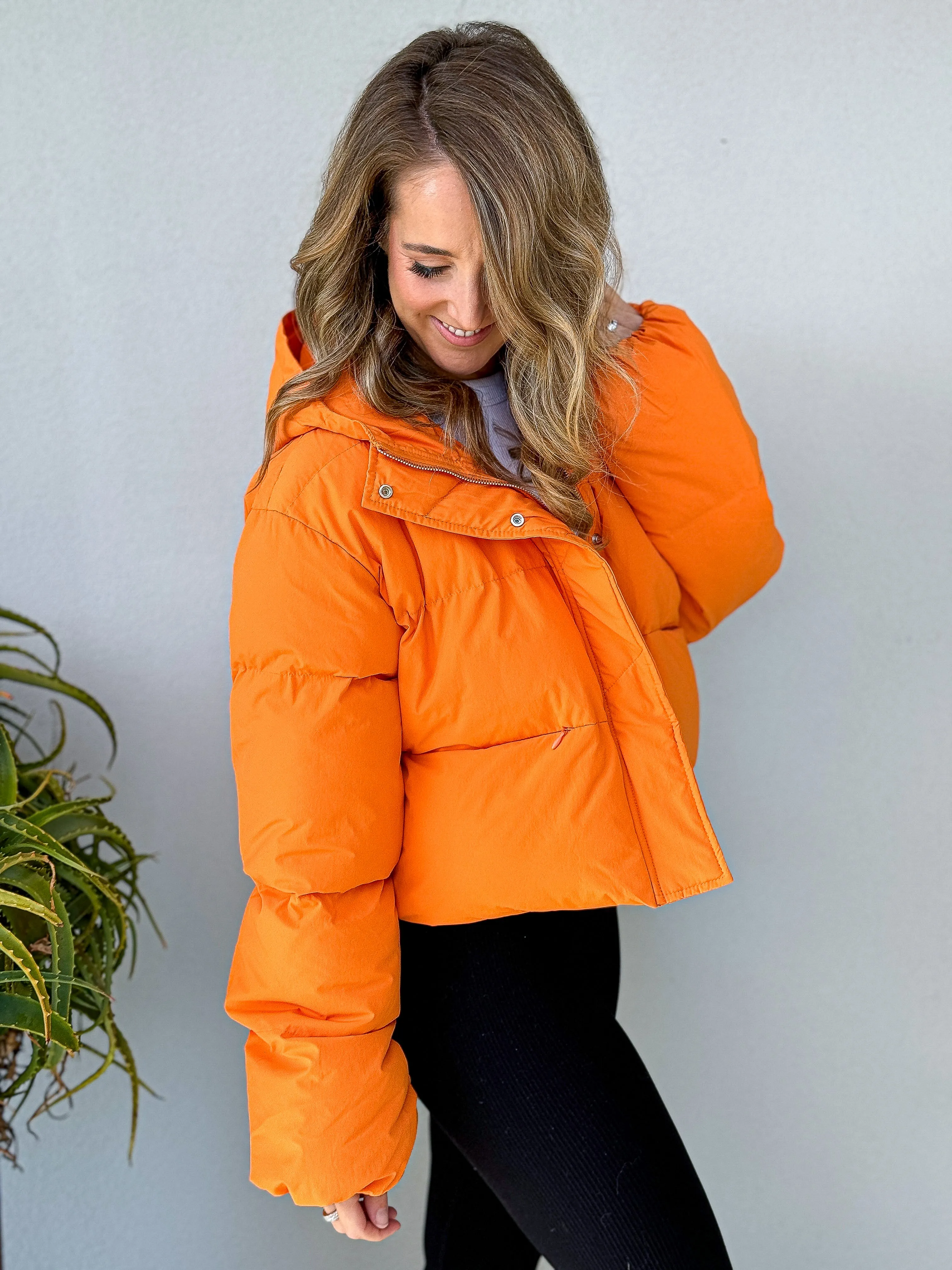 Grace Puffer Jacket - Orange