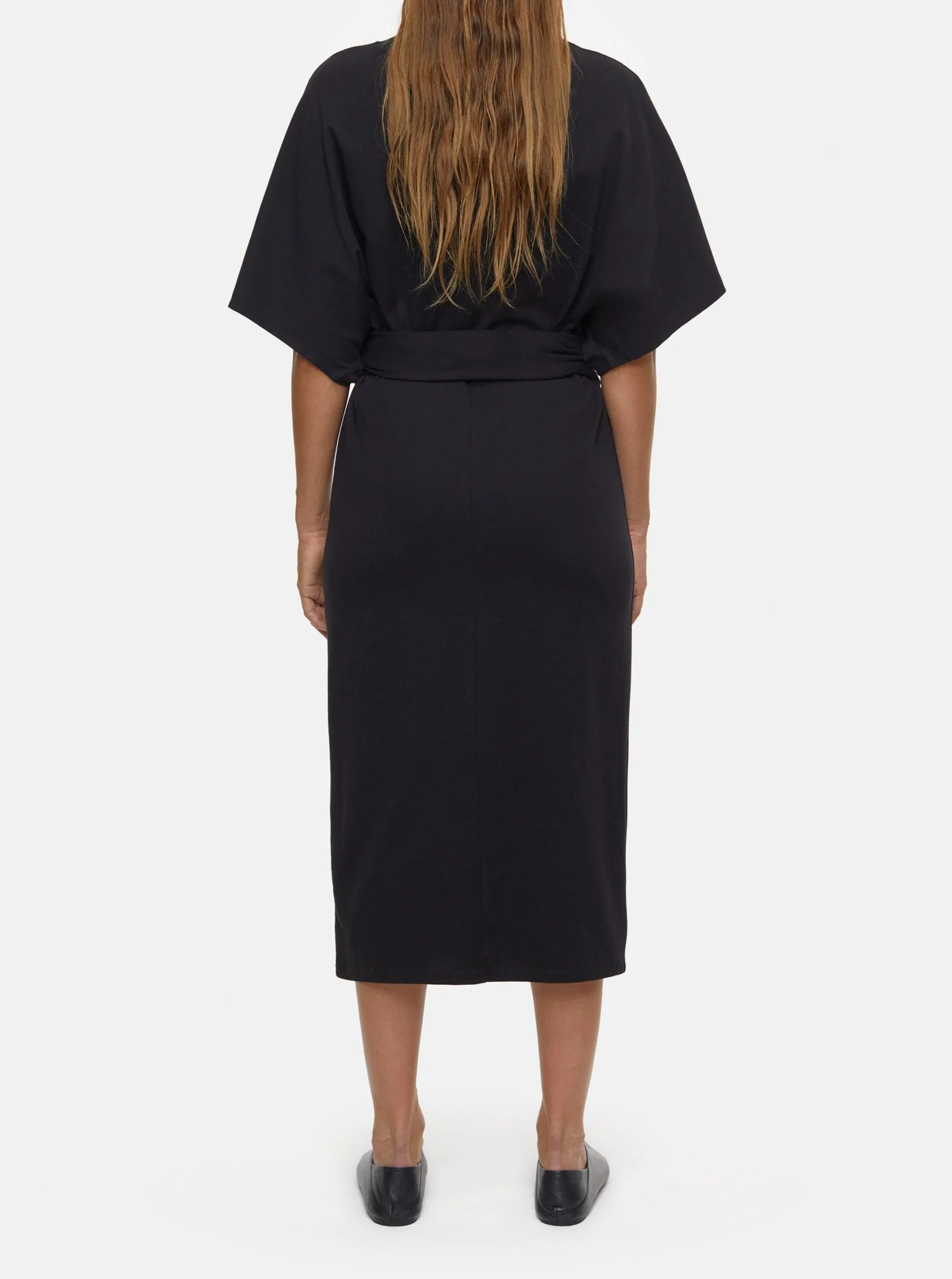 JERSEY WRAP DRESS | BLACK