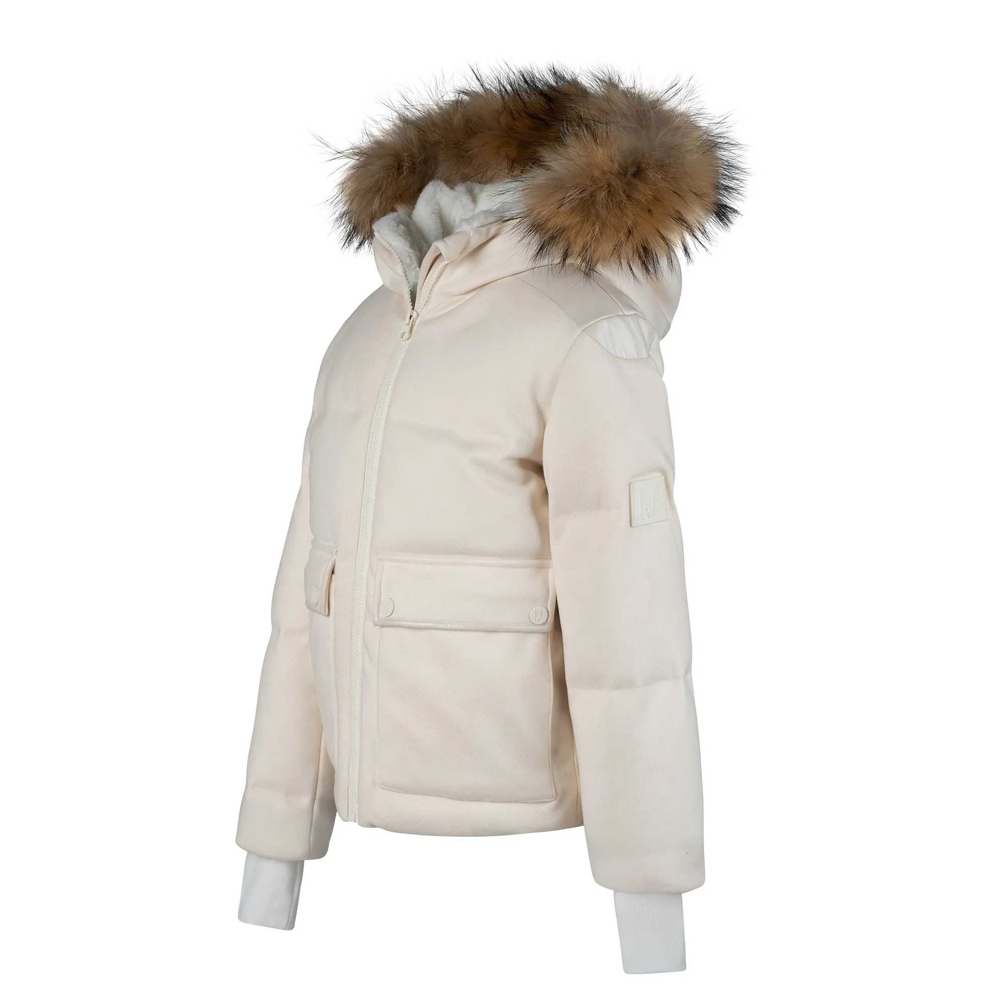 Kids Wool Look Coat - Off White – Manteau Jr