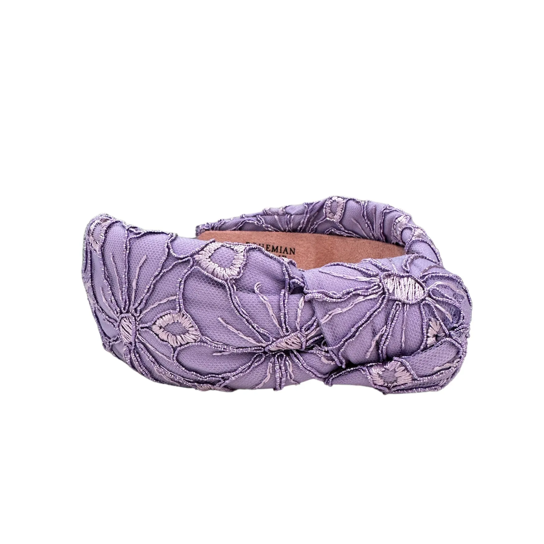 Lavender Lace Knotted Headband