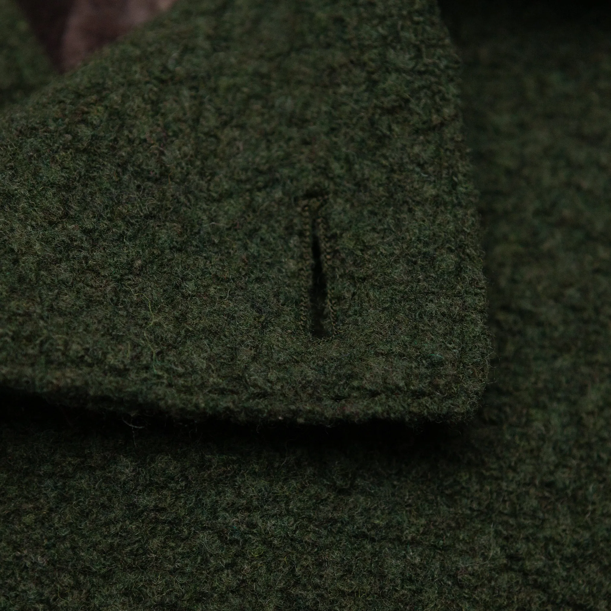 Lined Double Breasted Coat in Forest Green