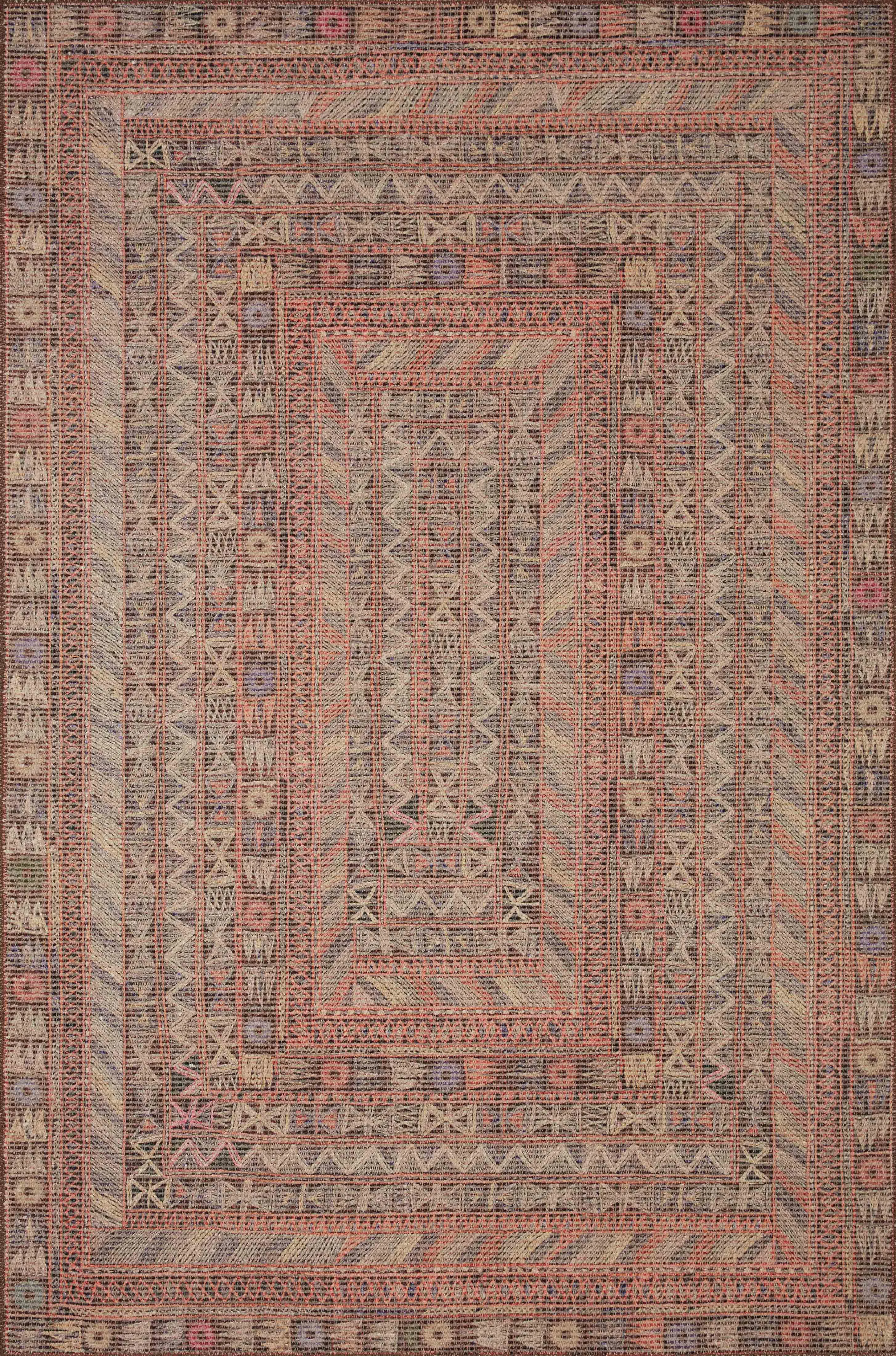 Malik Rug in Graphite & Fiesta