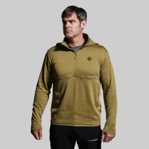 Men's Quiver Half Zip Hoodie (Deep Moss)