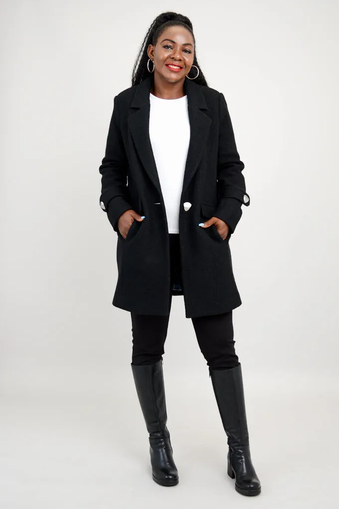 Milan Wool Coat - Black