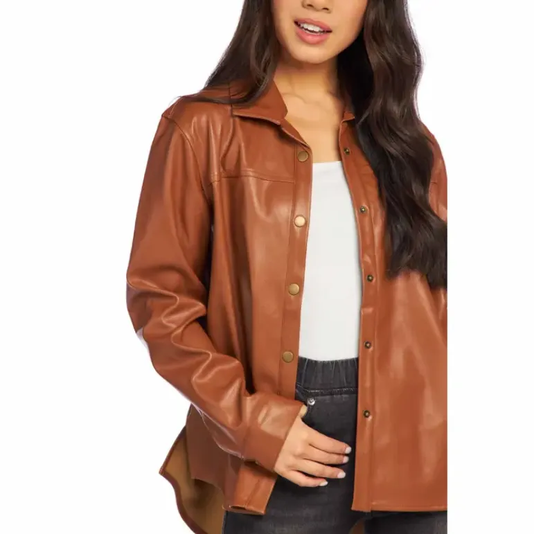 Mudpie Salem Faux Leather Shacket