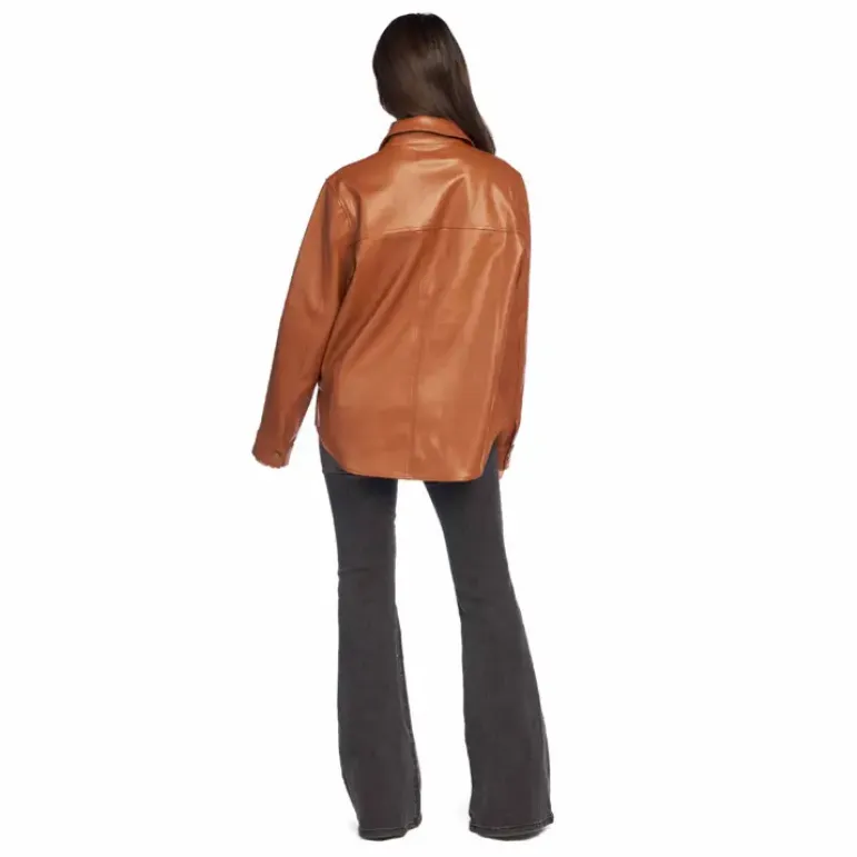 Mudpie Salem Faux Leather Shacket