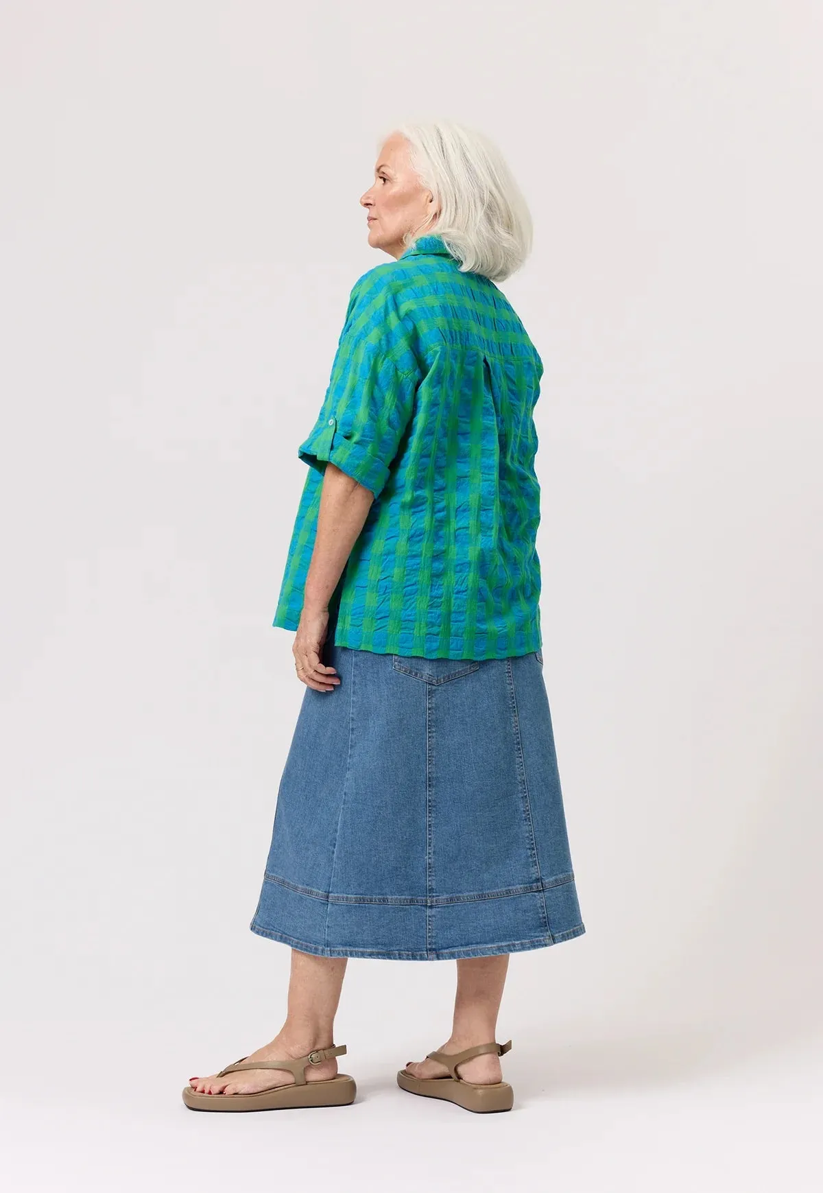 Nancybird Yaya Shirt in Verdant Check