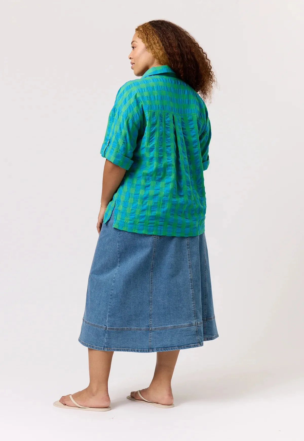 Nancybird Yaya Shirt in Verdant Check