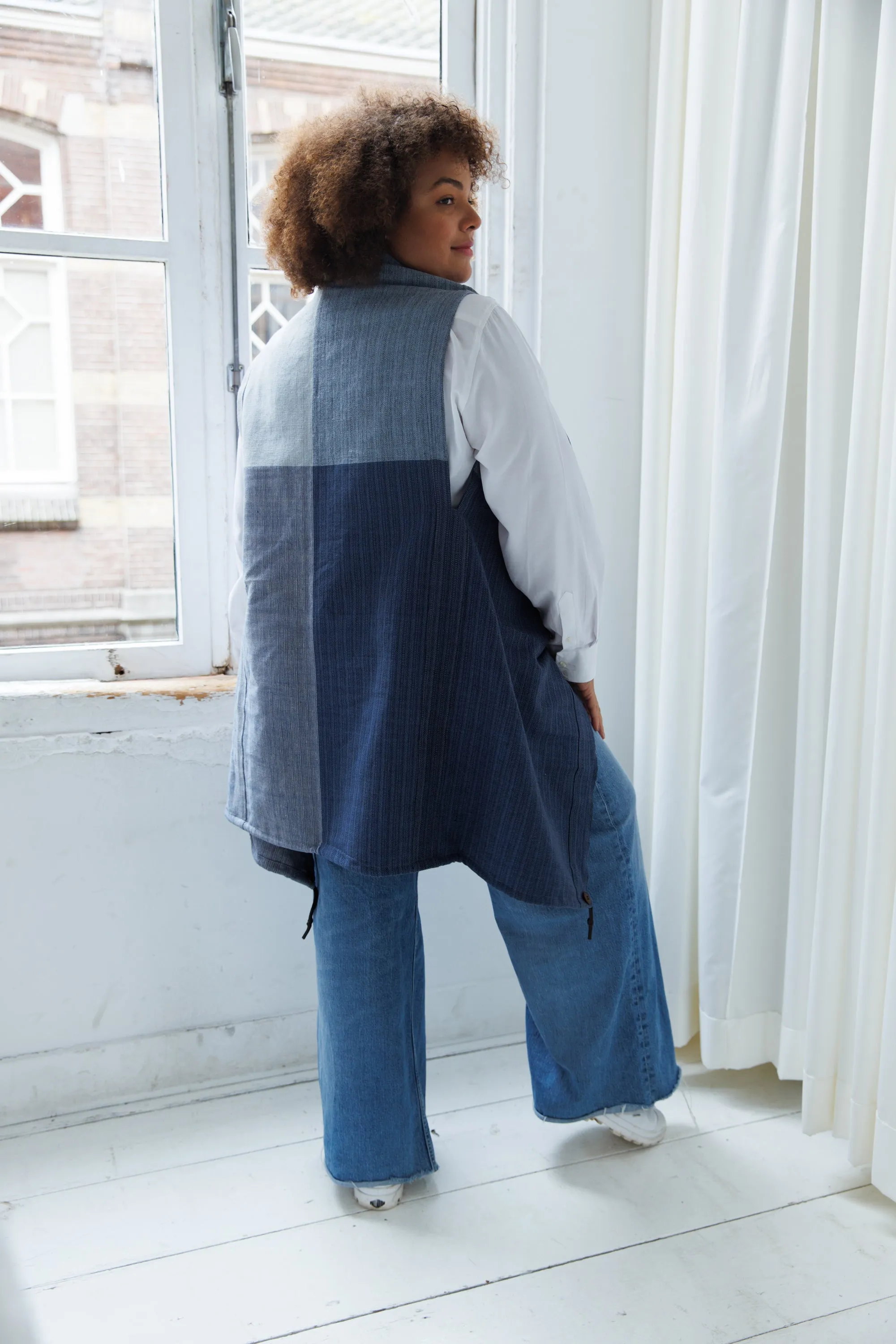 NEW! COTTON Cape Equal Blue