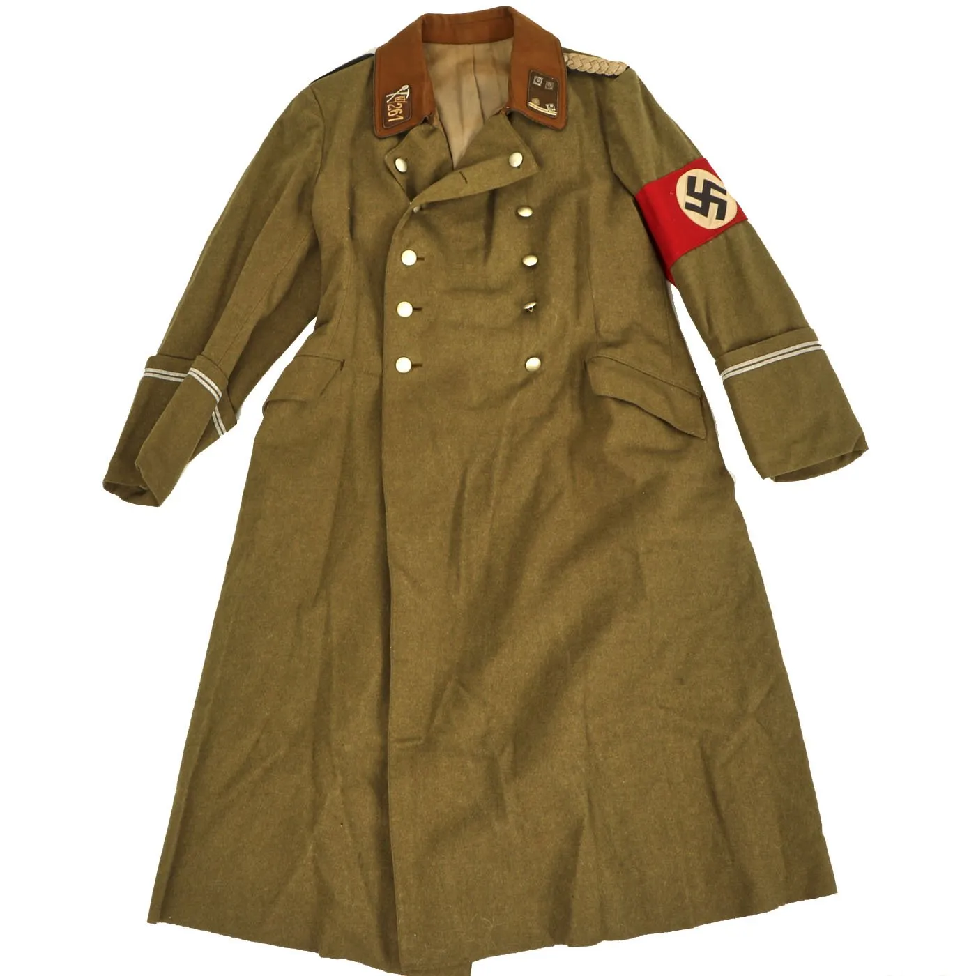 Original German WWII SA Miner's Wool Greatcoat