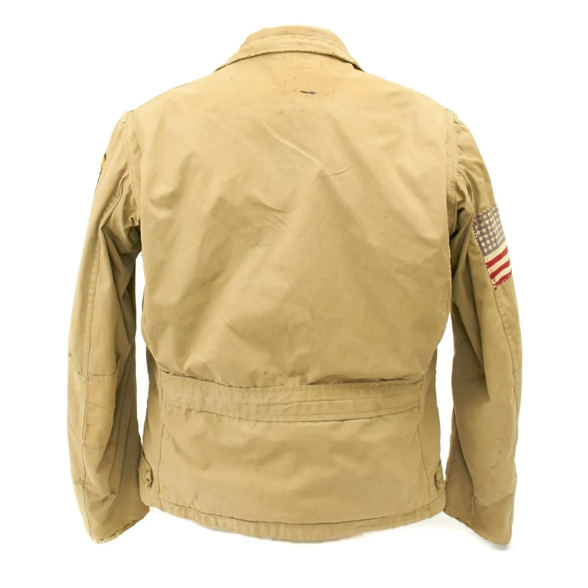 Original U.S. WWII 101st Airborne Division M-1941 Field Jacket with D-Day Invasion Flag Patch