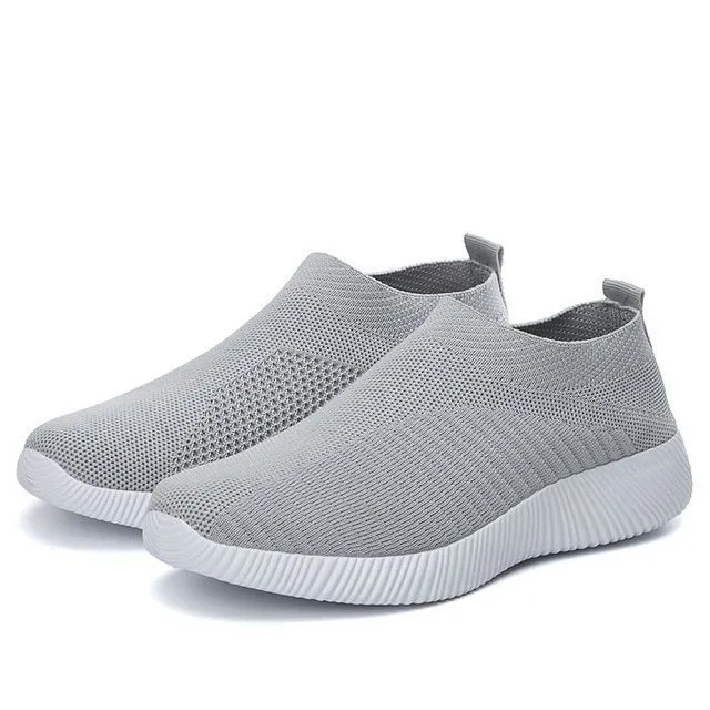 Owlkay Women's Crystal Breathable Slip-On Walking Shoes