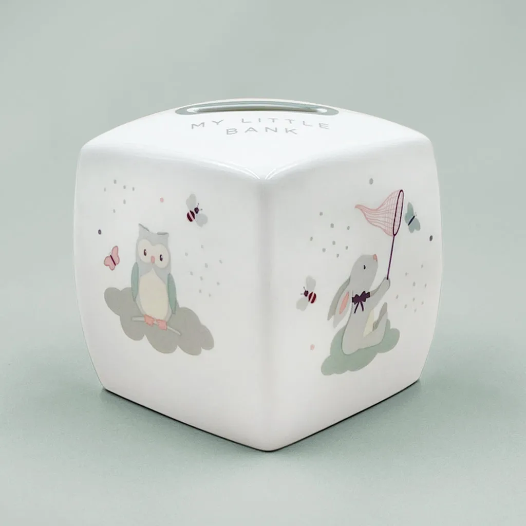 Personalised Grey Berkeley Bear and Little Love Money Box