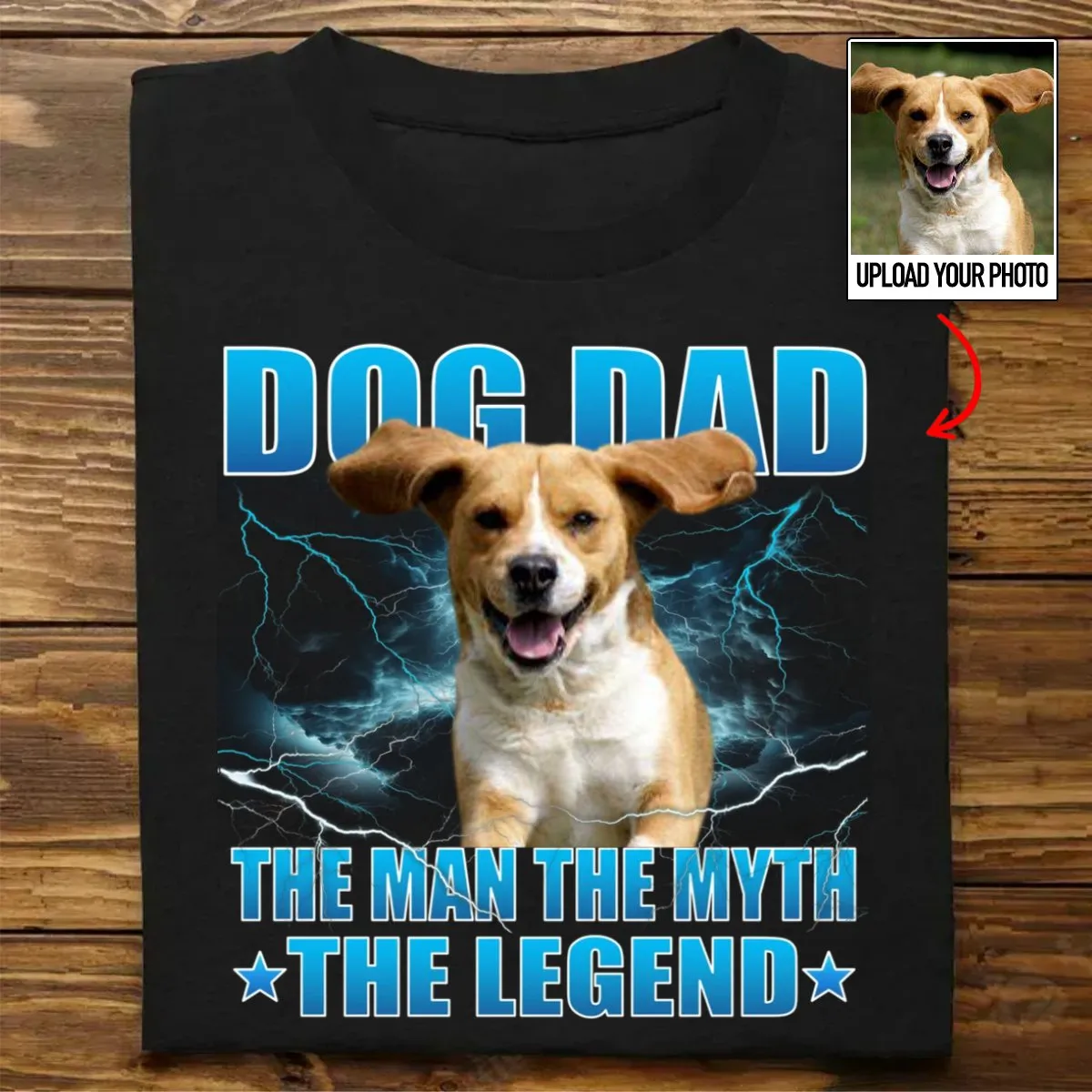 Pet Lovers - Dog Dad The Man The Myth The Legend - Personalized Unisex T-shirt, Hoodie, Sweatshirt (LT)