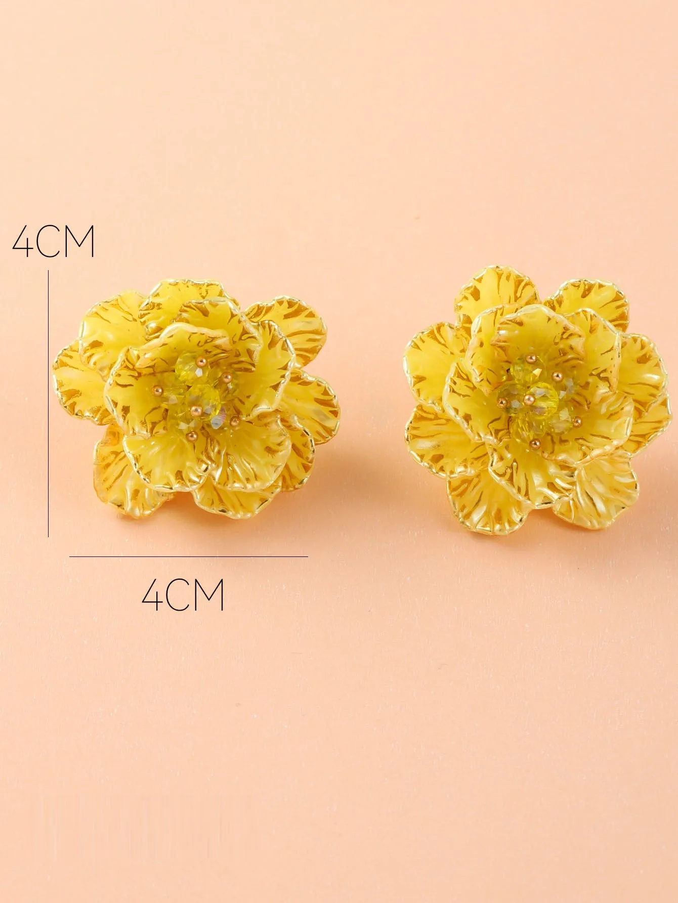 Pre Order: Exaggerated Resin Flower Bohemian Retro Earrings