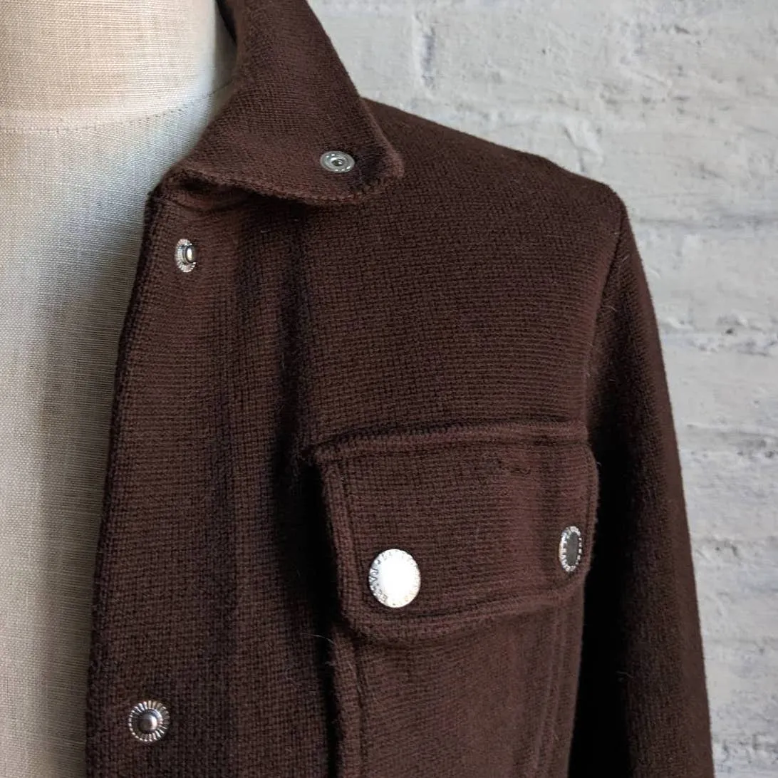 Ralph Lauren Brown Minimalist Shacket Cotton Utility Western Chore Coat Jacket