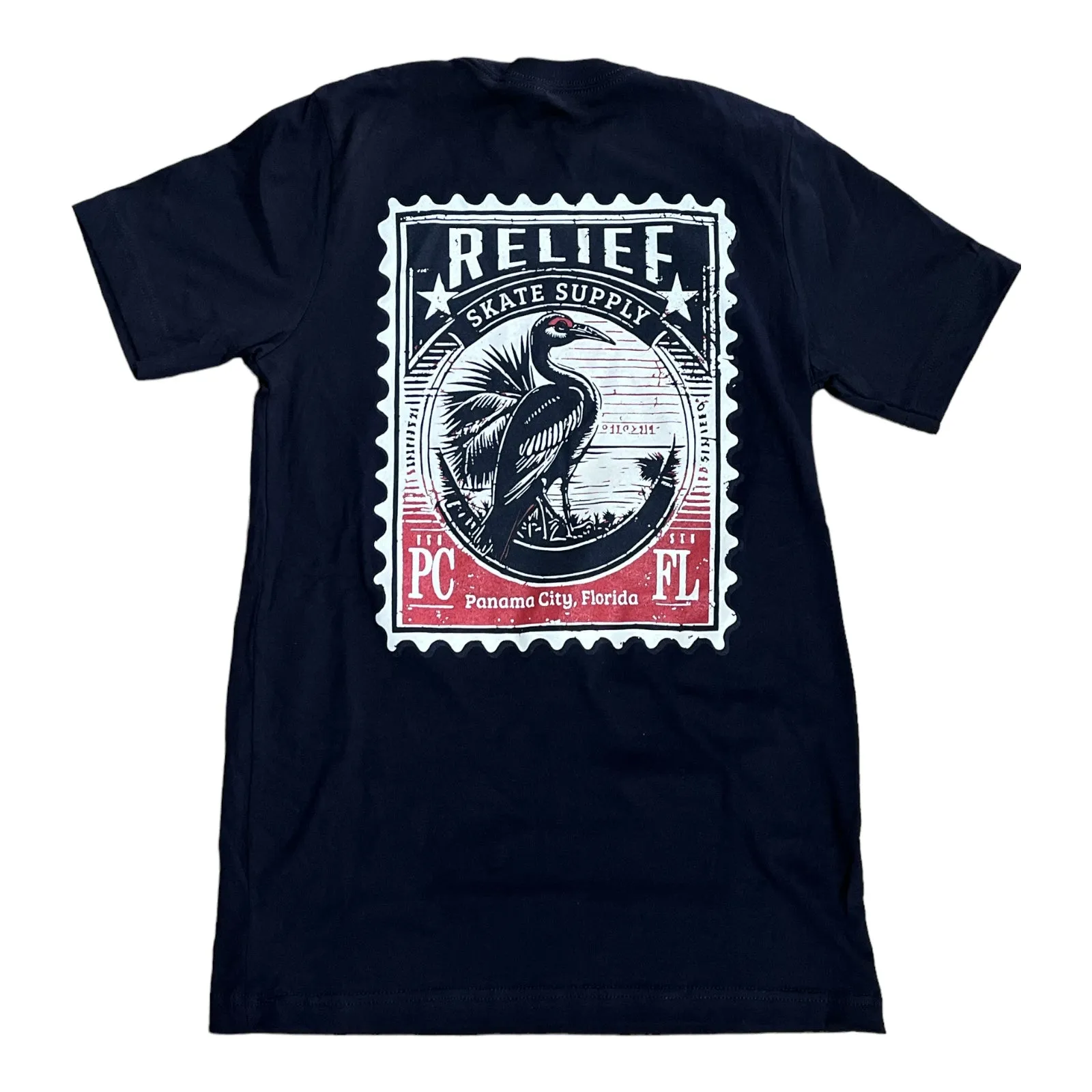 RELIEF STAMP T SHIRT BLACK