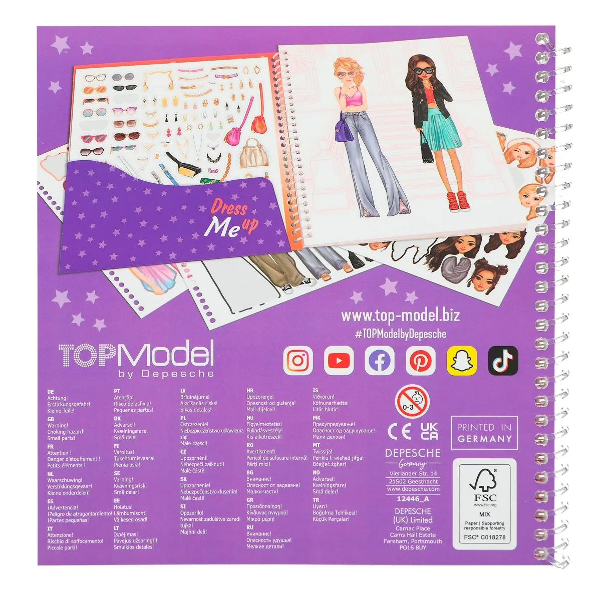 TOPModel Dress Me Up Sticker Book