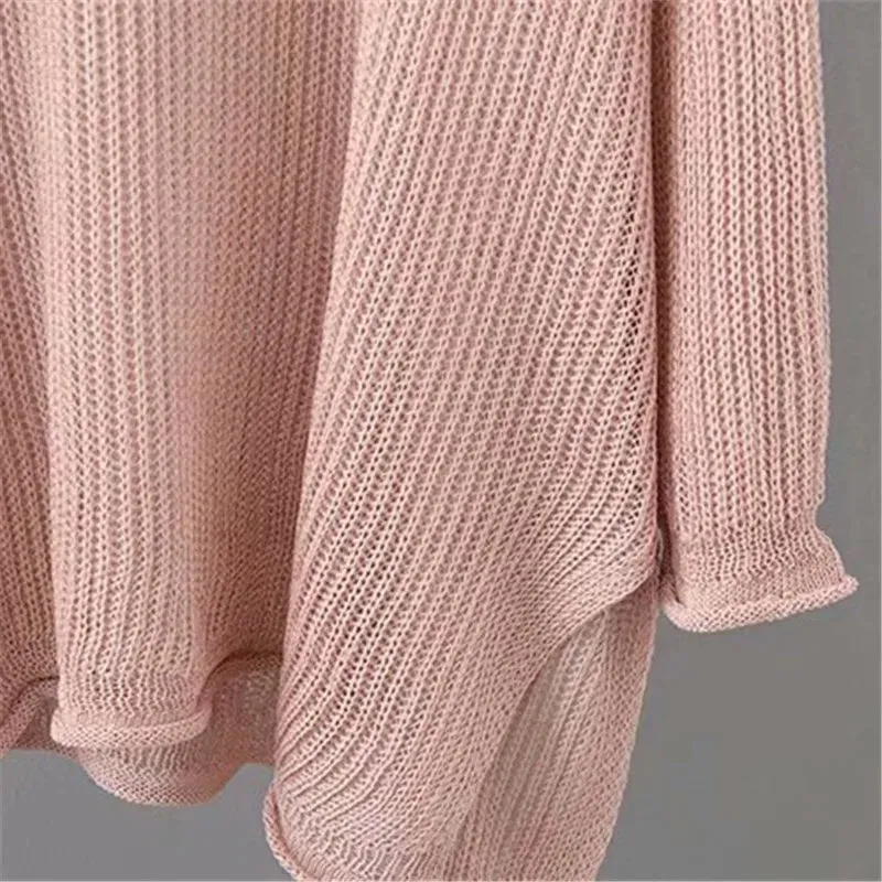 Uniwim Plus Size Knit Shirt For Women Long Sleeves Round Collar Minimalism Knit Sweater Large Size Quality Looser Early Autumn New Tops