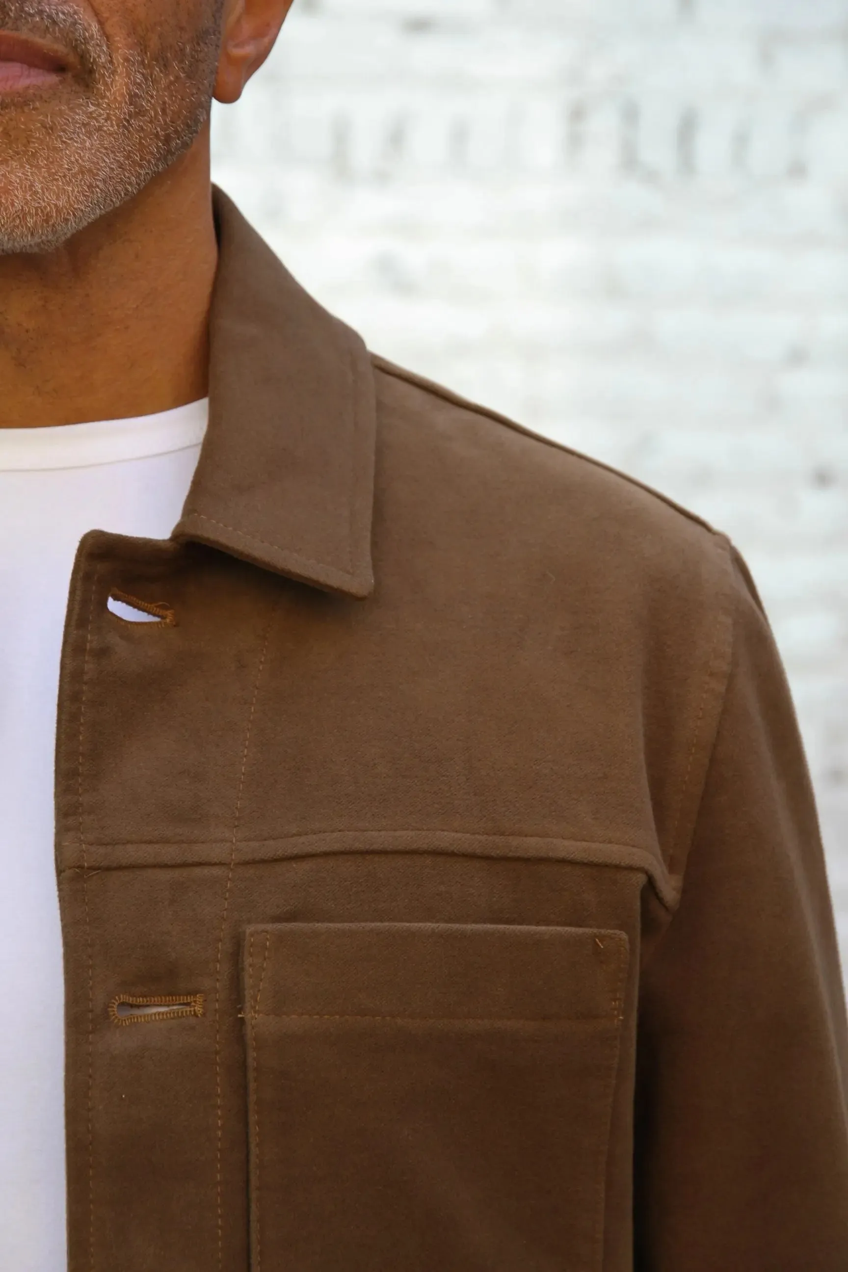 Wilkes Casual Shacket - Camel Moleskin