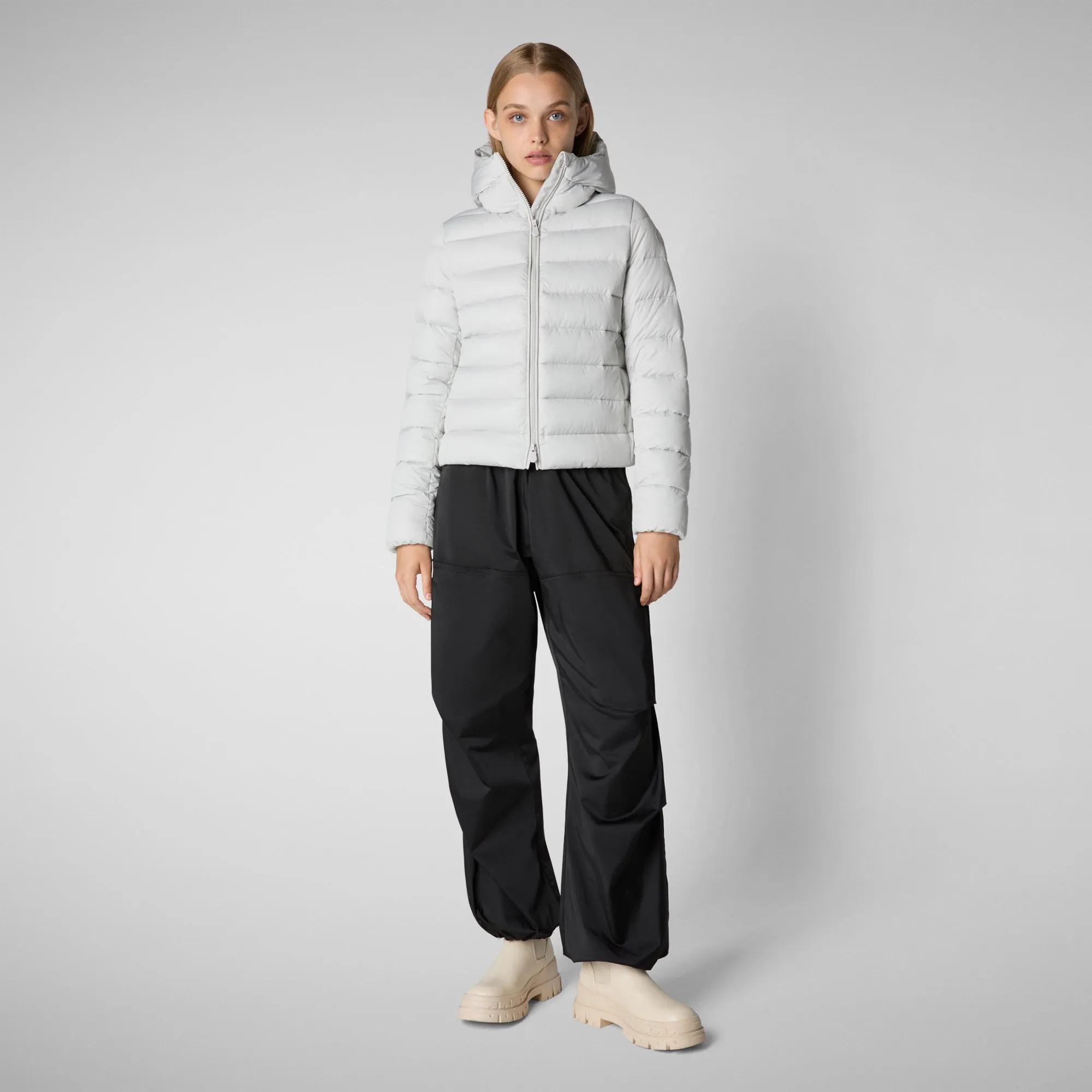 Women's animal free Puffer jacket Sweet in fog grey